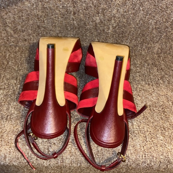 ♥️❤️♥️EUC Jessica Simpson Genuine Leather Red Platform Pumps - Picture 10 of 14
